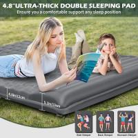 Esterilla Camping 12cm, Colchoneta Camping 2 Personas de Aire Ultraligero Inflable, Almohadilla de Dormir autonflable para Uso al Aire Libre con Almohadas incorporadas, Bomba de pie integrada - details 4