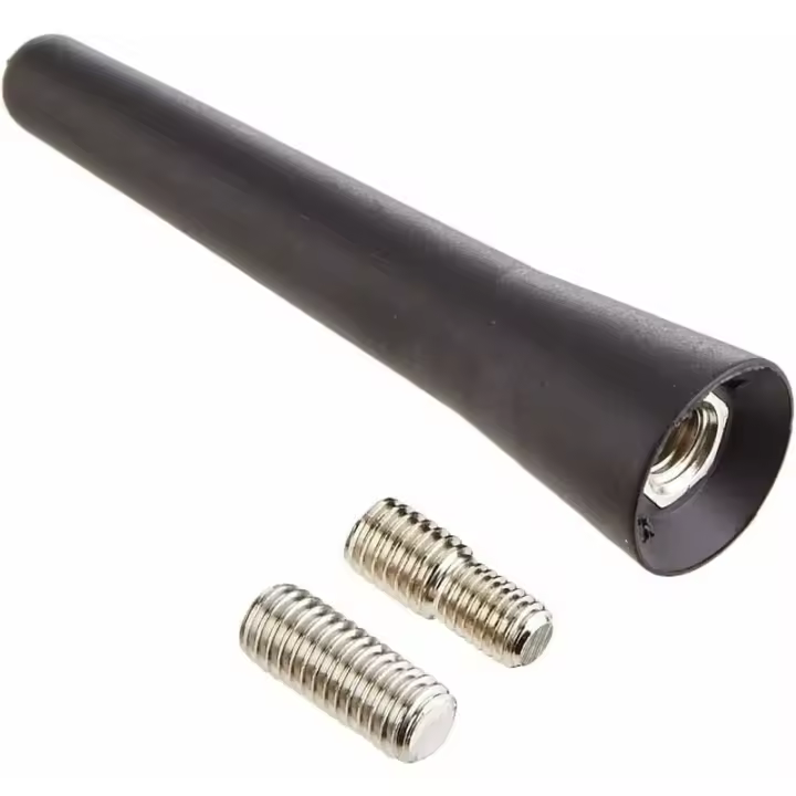 AUTOPARTS Antena corta universal para automóvil de 65 mm - Estilo de fibra de carbono modificada - Negra - 1