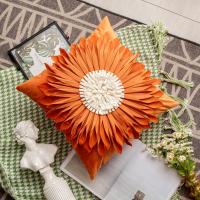 Funda de almohada cuadrada para el hogar, diseño de princesa con ventanal y margaritas pequeñas, funda de cojín para la mesita de noche - details 4