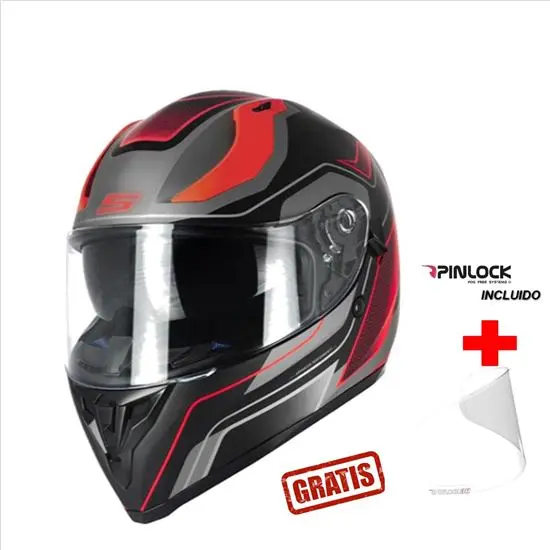 S-LINE S441 VENGE CON VISOR+PINLOCK ROJO MATE - 1