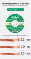LAOA Herramienta De Limpieza Y Eliminación De Soldadura En Placa De Circuito 1.5M Cable De Absorción De Plomo Puro Potente Para Soldadura Fina De 0.05mm - details 6