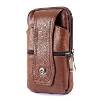 Bolsa De Cintura Para Hombre En Cuero PU Retro Multifuncional Estilo Casual Con Compartimento Para Móvil Y Cinturón - details 0