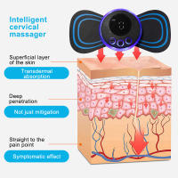 Juego De 2/3/4 Piezas Masajeador Eléctrico Inteligente De 8 Modos Y 19 Niveles De Intensidad Para Cuello Estimulador Muscular EMS Herramientas De Masaje Por Pulso Parche Cervical - details 4
