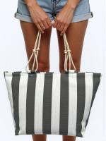 MEJORADA TOTE BAG de Rayas Bicolor – Bolso de Playa Grande con Asas de Cuerda, Capacidad Extra, 6 Colores Disponibles - details 11