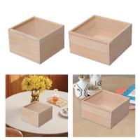 Caja De Madera Con Tapa Caja De Almacenamiento Multifuncional Cuadrada Para Escritorio Caja De Recuerdos Y Joyas Decorativa Contenedor De Almacenamiento - details 1