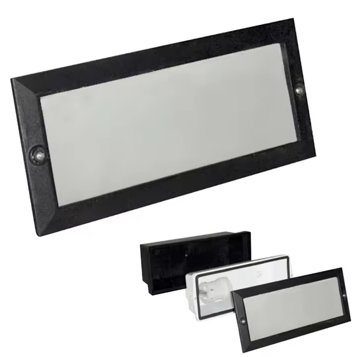 SANCO STORE - PAPILLON Plafón Empotrar Rectangular Negro - 1