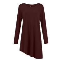 Vestido De Mujer Casual Otoño Elegante Con Botones Color Sólido Largo Manga Vestido De Fiesta Polyester Cuello O Antiguo - details 37
