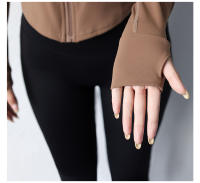 Nueva Chaqueta De Yoga Para Mujeres 2023 Deportiva Ajustada Con Cremallera Prenda De Fitness Para Modelar El Cuerpo Ropa De Yoga Con Capucha - details 3