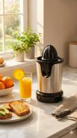 Exprimidor Eléctrico de Palanca 350W | Acero Inoxidable Profesional | Máquina de Zumo para Cítricos con Doble Cono y Sistema Antigoteo | Motor Silencioso y Fácil Limpieza | Desayunos Saludables - details 2