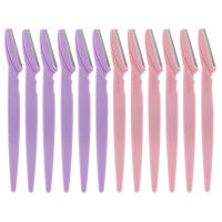 Set De 12 Piezas De Afeitadora De Cejas Y Cuerpo Segura Para Mujeres Herramientas De Maquillaje Pequeñas Con Cubierta - details 3