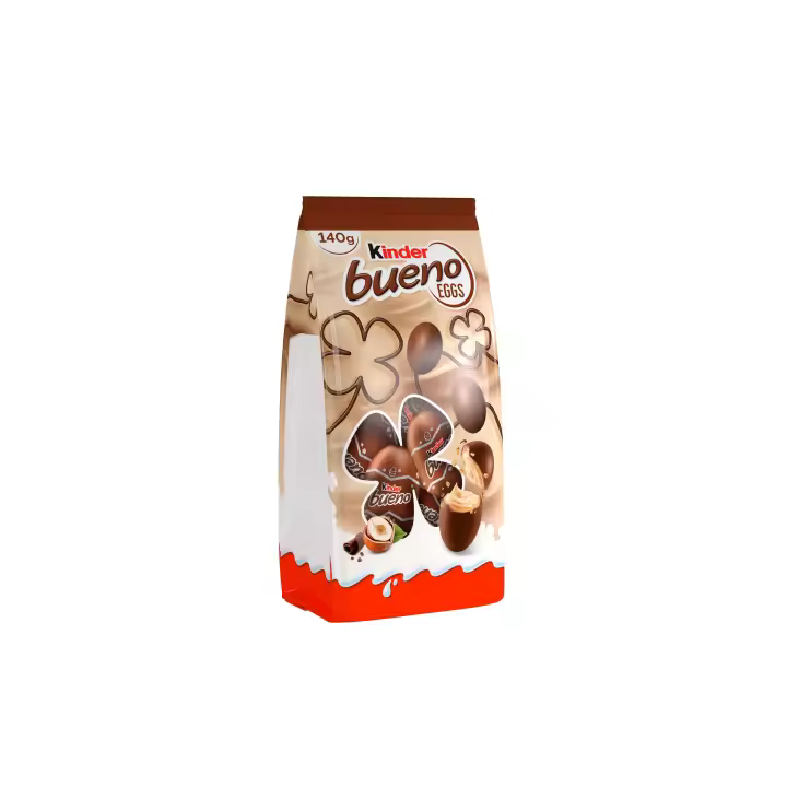 Kinder Bueno Eggs - Huevos de Pascua Kinder Bueno - 2 Bolsas de 140 gramos con 14 Huevos Chocholate de Kinder Bueno - 1