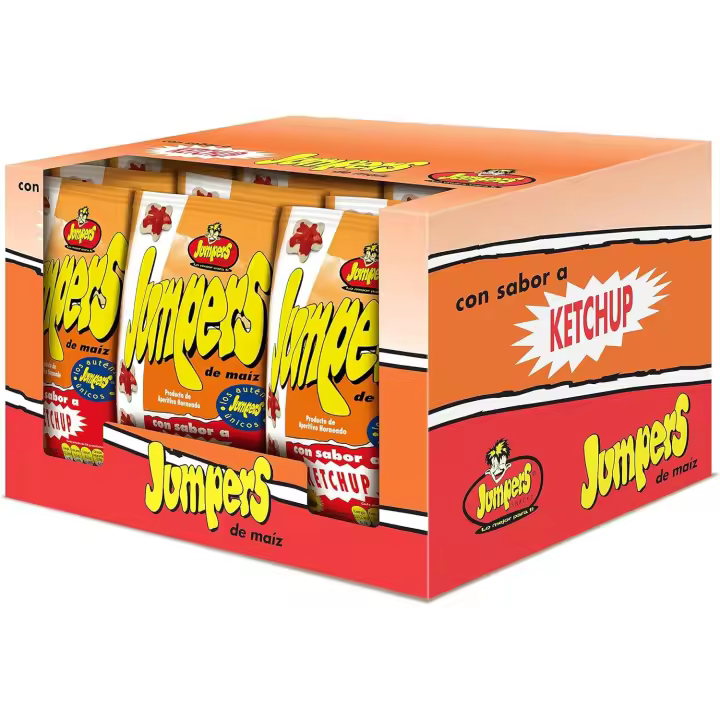 Jumper Ketchup Familiar - 8 Paquetes de 100 gr - Gusanitos Jumper Ketchup Tamaño Familiar - 1