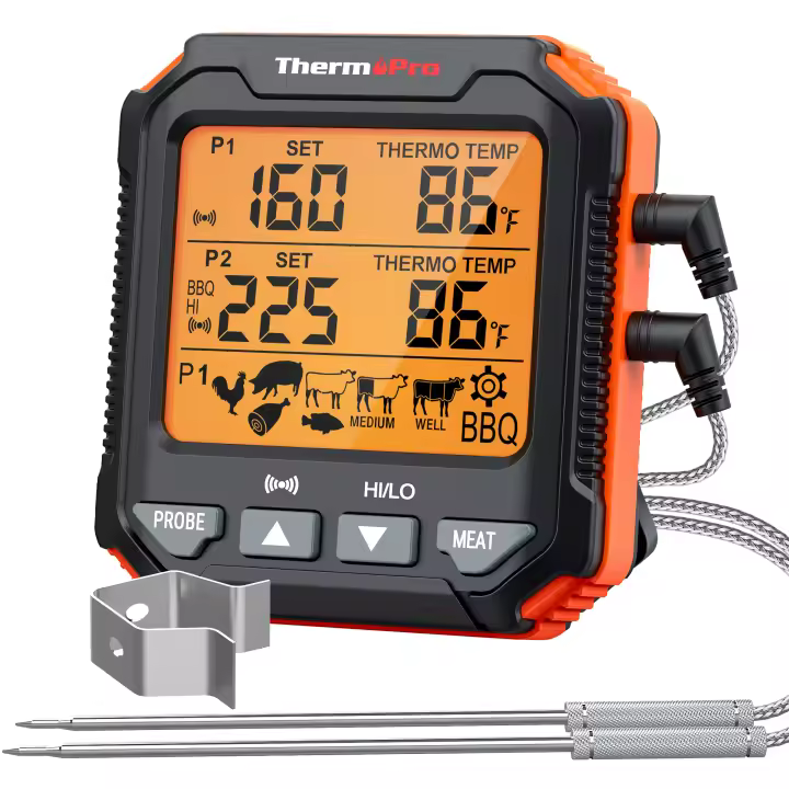 Termómetro Electrónico ThermoPro TP717 Con Pantalla LCD Retroiluminada Doble Probing Para Cocina BBQ Horno Medidor De Temperatura De Alimentos - 1
