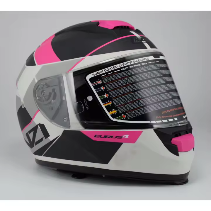 Casco Integral NZI Eurus 4 DUO Vanguard Blanco Negro Rosado - 1