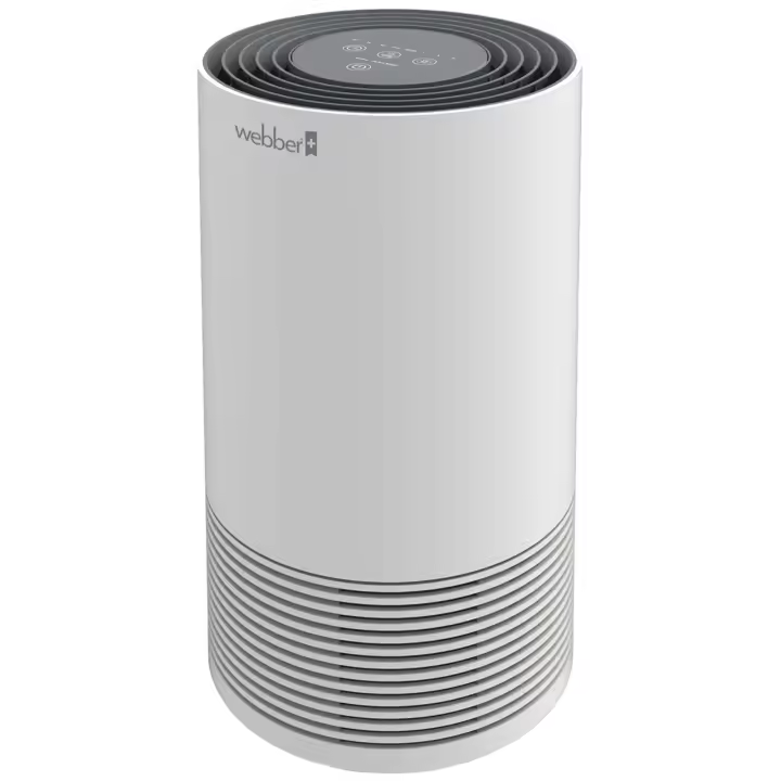Purificador de Aire Webber AP8115 con Filtro HEPA H11 - 99,91% de Eficiencia contra Polvo, Polen y Pelo de Mascotas - Ideal para Alergias - Hasta 30m² - CADR 200m³ - 3 Etapas - Tecnología UV-C - 1