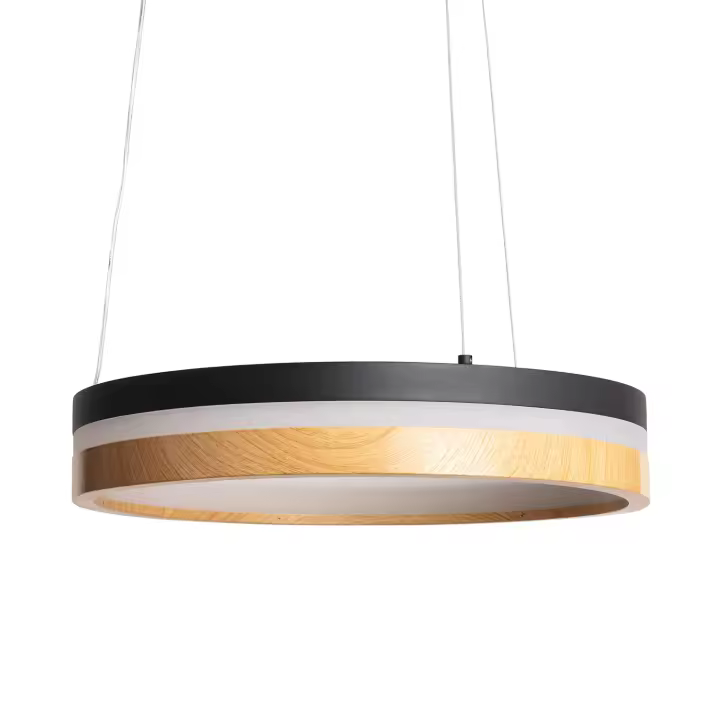 Ledkia Lámpara Colgante LED 30W Acero Dazala Negro Mate - 1