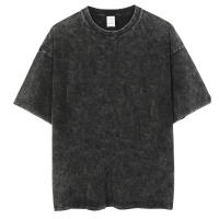 Camiseta Vintage Lavada Para Hombres Estilo Hip Hop Retro Punk Harajuku Y2k Algodón Manga Corta Casual Top De Verano - details 3