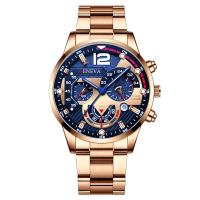 Reloj De Cuarzo Para Hombre GENEVA Creativo Con Seis Pines En Aleación De Acero Cadena De Reloj De Lujo Casual Fashion - details 8