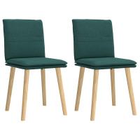 vidaXL Sillas de comedor 2 unidades tela en color Marrón oscuro/Azul vaquero/Gris claro y más | cómodas modernas ergonómicas para comedor cocina salón hogar - details 3