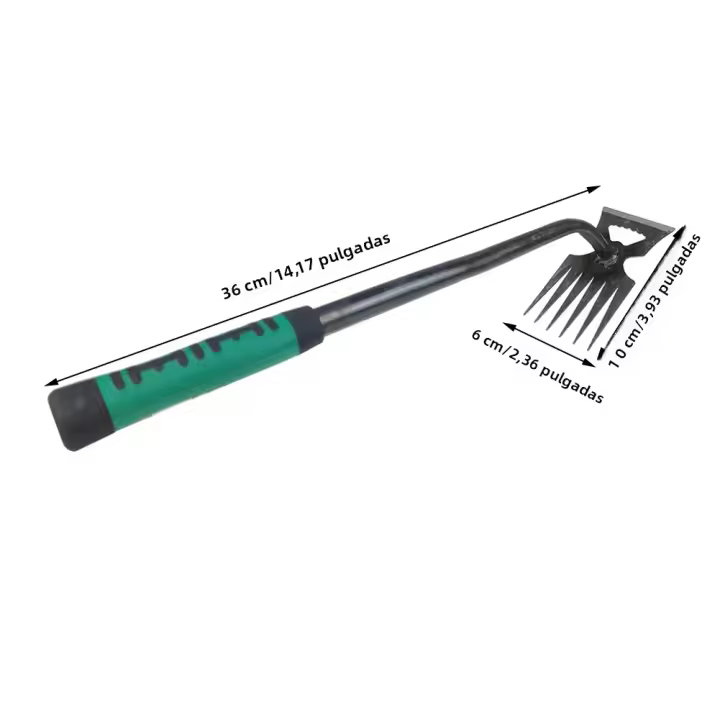 Herramienta De Jardinería 2 En 1 Rascador De Malezas Y Shovel Remover De Malezas Con 5/6/11 Dientes Para Jardín Yerba Herramienta De Tierra Suave - 1