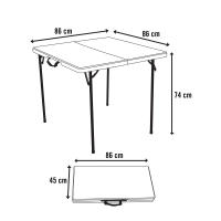 Mesa cuadrada plegable blanco Lifetime 86x86x74 cm - details 7