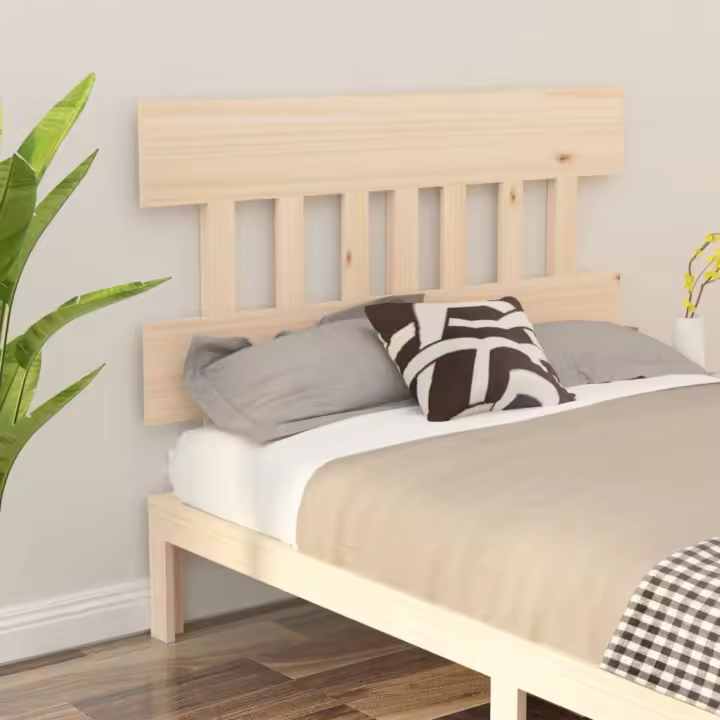 vidaXL Cabecero de cama madera maciza de pino 138,5x3x81 cm - 1