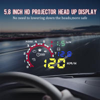 Proyector De Pantalla De Visión Aumentada W02 Head up Display OBD HUD Sistema Inteligente De Coche Medidor De Velocidad Inteligente Consumo De Combustible Y Voltaje - details 1