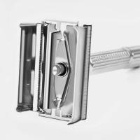 Afeitadora De Seguridad De Doble Cabeza Para Hombres Acero Inoxidable Manual Antideslizante Con Mango Cuchillas De Repuesto - details 5