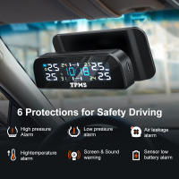 Sistema De Monitoreo De Presión De Neumáticos Para Coche TMPS Con Sensor Solar Alarma De Temperatura Para 4 Ruedas PECHAM CC0684 - details 0