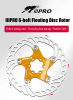 Freno De Disco Flotante IIIPRO Para Bicicleta De Montaña 6 Tornillos 140mm 160mm 180mm 203mm Accesorios De Bicicleta - details 0