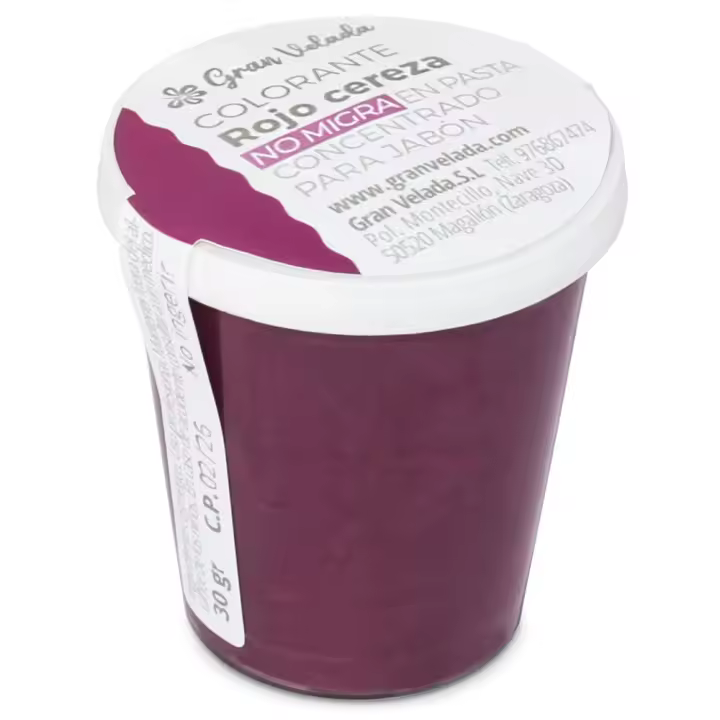 Colorante Rojo Cereza no Migra en Pasta Concentrado para Jabón en Casa |  Alta Calidad en Amplia Paleta de Colores | Fácil de Usar | Ideal para Crear Jabones Llamativos. - 1