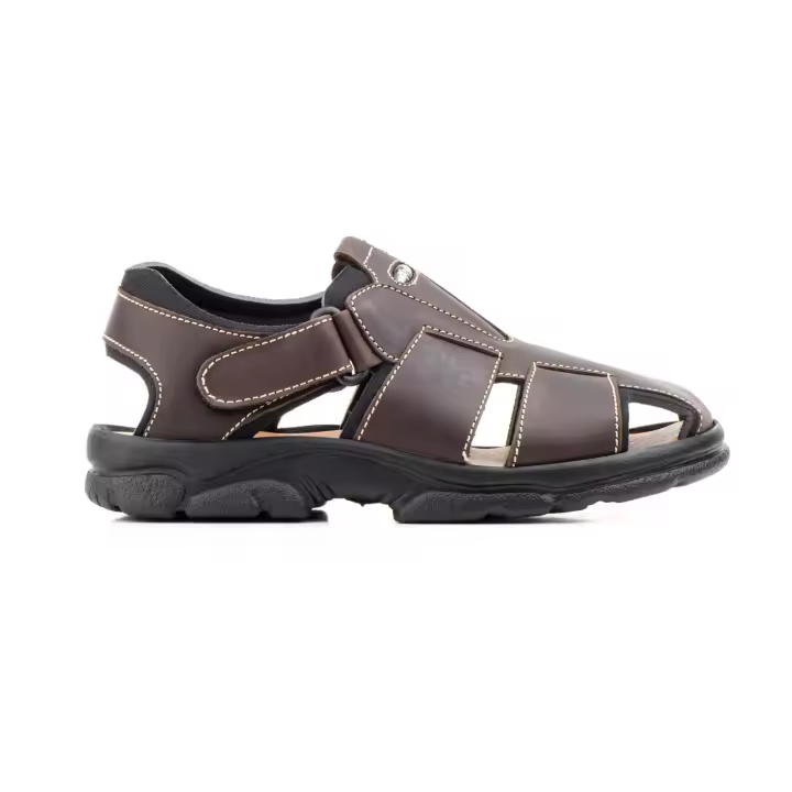 BABANOR®️ LOGAN, Sandalias De Hombre,100% Piel, A temporal, Duraderos, Flexibles, Ligeros | Tendencia, Cierre Velcro, Uso en Montaña, Senderismo, Uso Diario, Transpira, Punta Cerrada, Plantilla Acolchada - 1