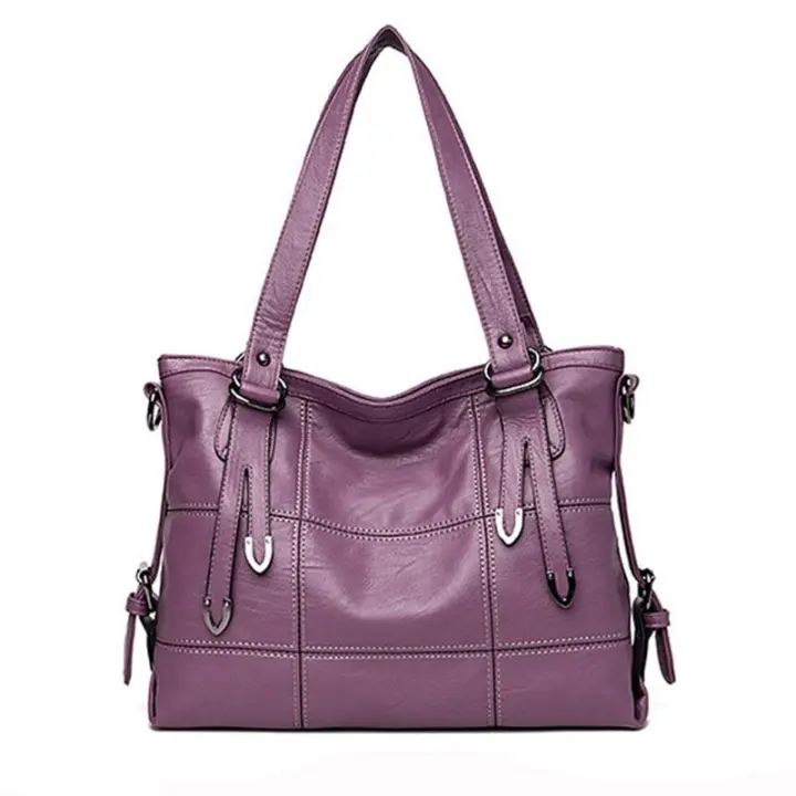 Bandolera de hombro Femenino de cuero Genuino de gran calidad a la moda, bolsos de lujo de color sólido, Bolsos De Mujer, Bolso de Diseño principal - 1