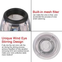 Decantador De Vino Profesional Con Filtro Y Base Aerator Dispensador Rápido Para Desenvejecimiento De Vino Y Whisky Para Regalo De Navidad - details 4