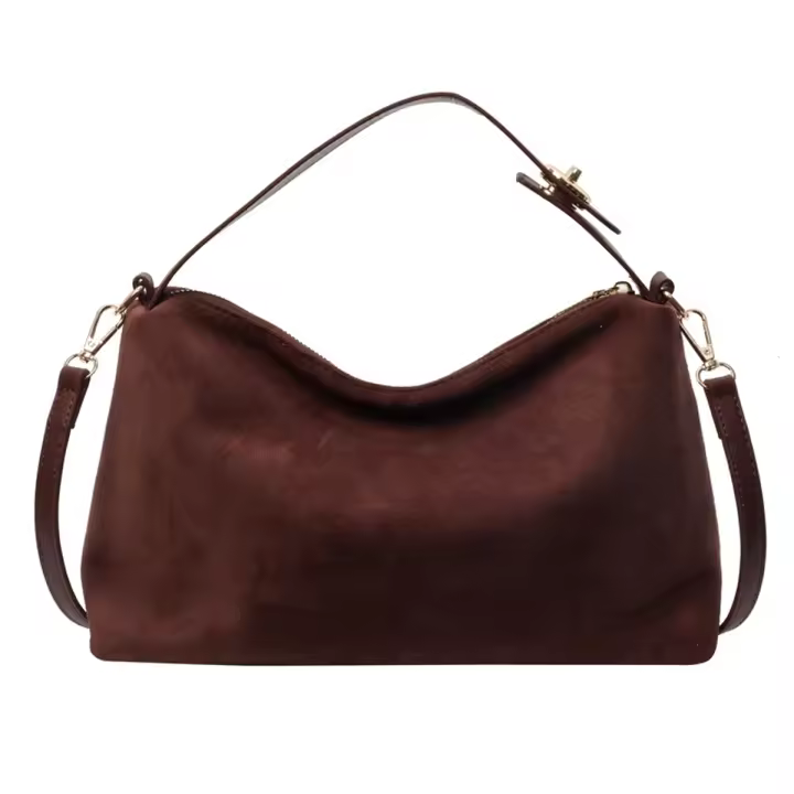 Bolso De Hombro PU De Gran Capacidad Con Cierre De Cremallera Color Sólido Para Mujer Estilo Fashion Bolsas Femininas A-DH - 1