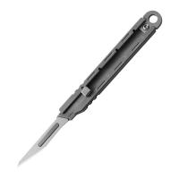 Cuchillo De Push Mini De Aleación De Titanio Utilidad Multiusos Para Desempaquetar Y Cortar Papel Herramienta Portátil De Exterior Con Cadena De Llaves - details 5