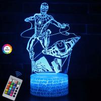 Lámpara De Noche LED Control Remoto Táctil Spiderman VS Venom 7/16 Colores Regalo Para Niños Decoración De Mesa Juguete - details 19