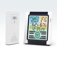 Reloj Estación Digital Con Sensor Exterior Meteorologista Termómetro Higrómetro Previsión Del Clima Termómetro Higrómetro Con Sensor Exterior Inalámbrico - details 1