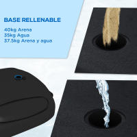 SPORTNOW Canasta de Baloncesto con Altura Ajustable 216-277 cm Aro de Baloncesto para Exterior con Ruedas y Base Rellenable para Adolescentes y Adultos Negro - details 5
