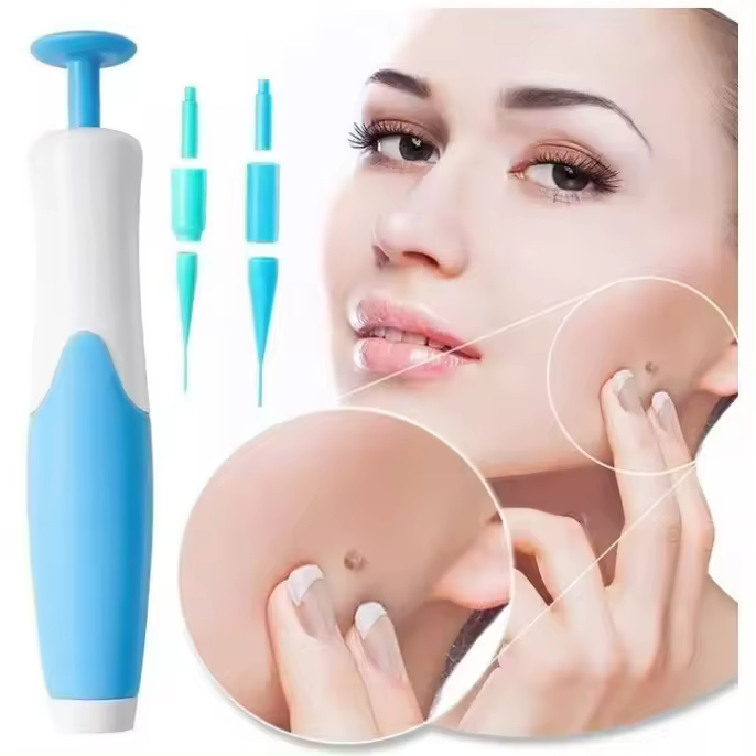 Micro removedor de etiqueta de piel 2 en 1 para adultos, kit de eliminación de verrugas y lunares, herramientas de belleza para el cuidado facial, estándar - 1