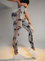 Leggings De Yoga Para Mujer Con Diseño De Tie-Dye Y Elasticidad Alta Leggings De Compresión Con Agujeros Y Cierre Elástico Para Fitness Y Ejercicio - details 17