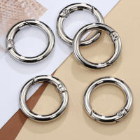 5pcs Hebilla De Primavera Para Llavero Anillo KC Color Dorado Abreable Gancho De Carabiner Redondo Bisagra De Metal Aleación De Zinc - details 8