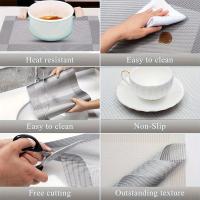 Mantelinas De PVC Resistentes Al Calor Antideslizantes Lavables Para Mesa De Comedor Modernas Fáciles De Limpieza - details 1