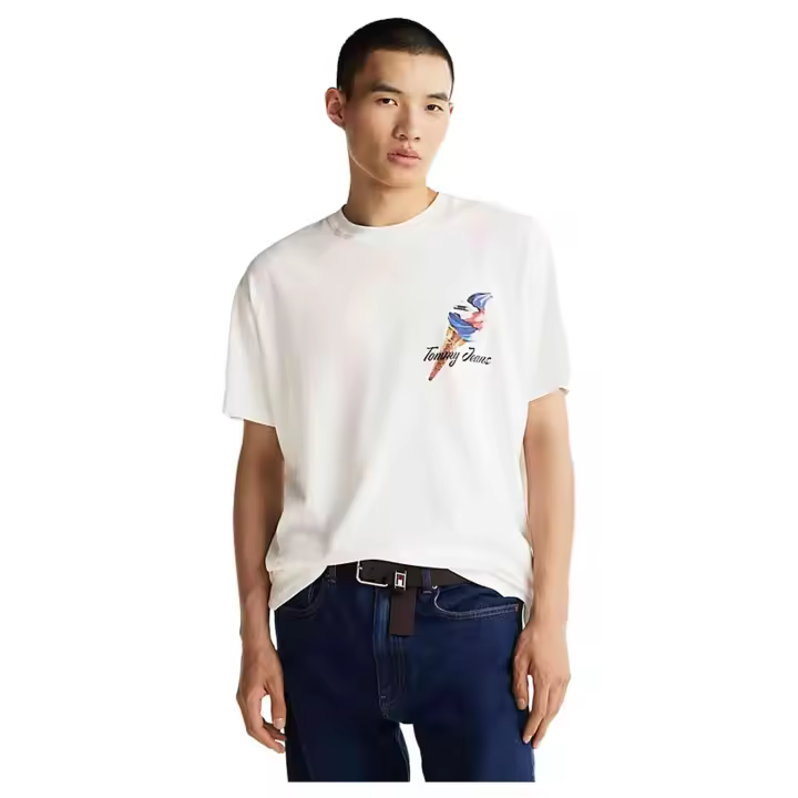 Camiseta de Manga Corta Tommy Hilfiger Retro Graphic para hombre en color blanco - 1