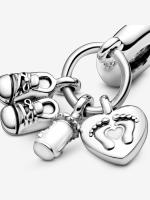Pandora - Charm Colgante de biberón y Zapatos-Plata de Lei - details 2