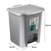 Cubo basura plástico, Cubo basura apertura pedal, Papelera de pedal, Libre de BPA, Cubo de pedal capacidad 7,5L y 8L. - details 4