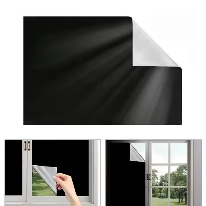 Cortinas Portátiles De Bloqueo De Ventanas Fabricadas En Tela Negra Desmontables Para Viajes DIY Bloquean La Privacidad Y El Sol - 1