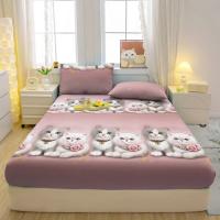 Sábana Ajustable De Poliéster 100% Con Estampado De Animales Divertidos Sábana De Cama Para Dormitorio Sin Almohadillas - details 3