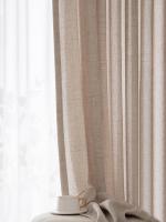Japanese style thickened cotton and linen semi shading curtains for bedrooms, living rooms, and curtains - details 16