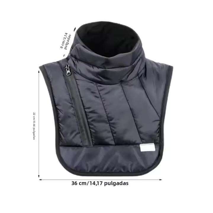 Conjunto De Calor Negro Para Motocicleta Y Scooter Eléctrico Con Collar Y Cubierta De Pierna Funda De Rodilla Suave Y Cálida Para Invierno - 1